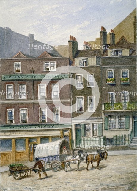 The Tiger Tavern, Tower Dock, London, 1868.                                                       Artist: JT Wilson