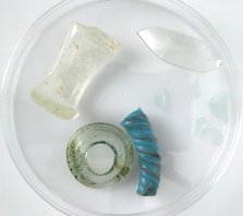 Glass Fragments, Coptic, 4th-7th century. Creator: Unknown.