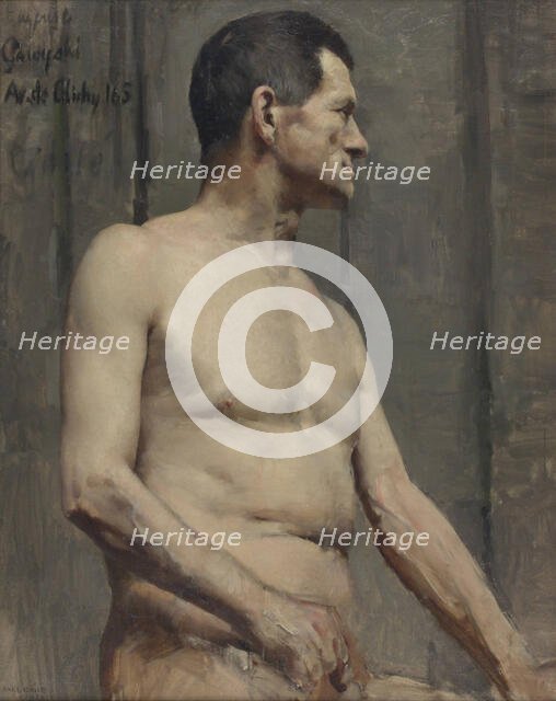 Nude male model, 1888. Creator: Akseli Gallen-Kallela.