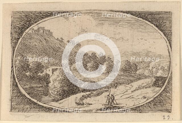 Two Men Carrying Staffs. Creator: Herman van Swanevelt.