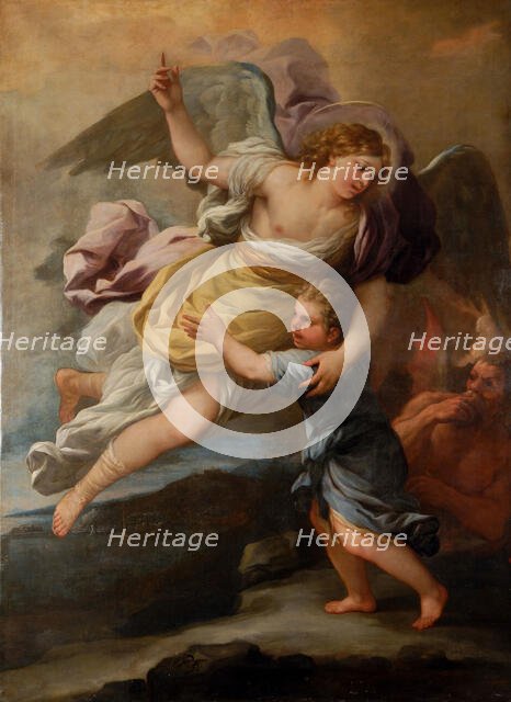 Guardian angel. Creator: Giordano, Luca (1632-1705).