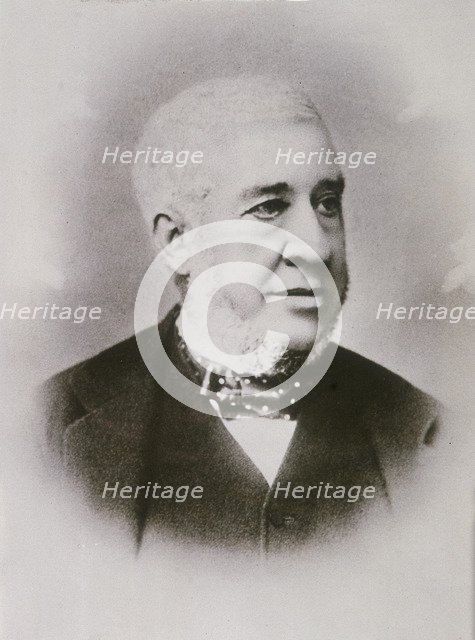 Vignetted portrait of Charles Gassiot, c1880. Artist: Anon