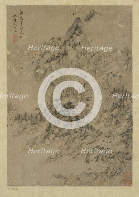 Mountain village, Ming dynasty, 1550-1644. Creator: Unknown.