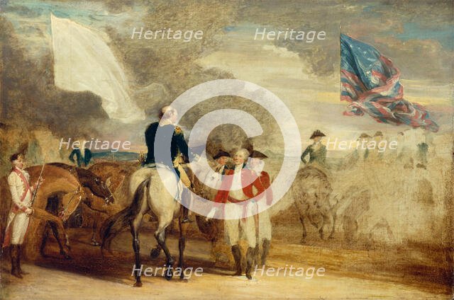 Surrender of Cornwallis at Yorktown, 1787. Creator: John Trumbull.