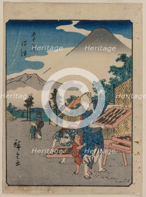 The Fifty-Three Stations of the Tokaido: Numazu, c. 1850. Creator: Ando Hiroshige (Japanese, 1797-1858).