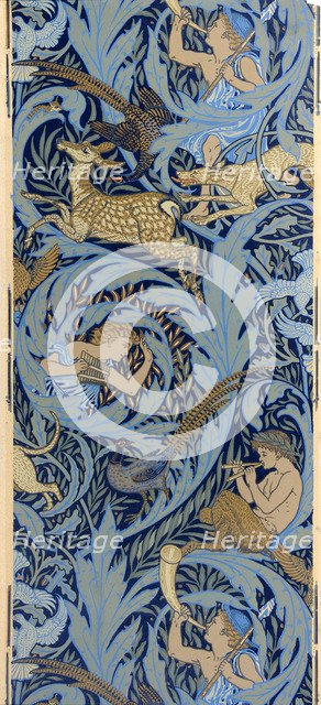 Sidewall. Woodnotes, 1886. Artist: Crane, Walter (1845-1915)