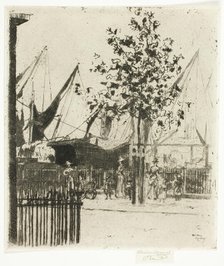 The Corner of Luna Street, Chelsea Embankment, 1888-89. Creator: Theodore Roussel.