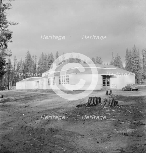 School in model company lumber town, Gilchrist, Oregon, 1939. Creator: Dorothea Lange.