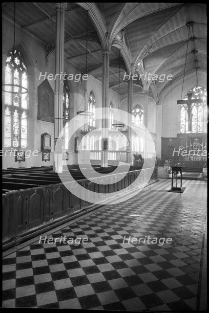 Nave of Christ Church, Meadow Lane, Hunslet, Leeds, West Yorkshire, c1955-c1972. Creator: Ursula Clark.