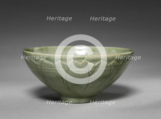 Bowl with Lotus Petal Design in Relief, 1200s. Creator: Unknown.