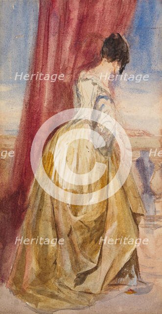 Young Woman in a Yellow Skirt, c1830s. Creator: David Cox the Elder.