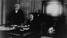 Three Treasury Department employees in office, between 1884 and 1930. Creator: Frances Benjamin Johnston.