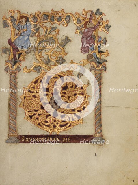 Decorated Initial D; Sacramentary, first quarter of 11th century. Creator: Unknown.