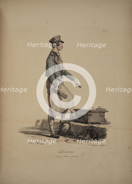 Shoeshiner. From the Series "Cris de Paris" (The Cries of Paris), 1815. Creator: Vernet, Carle (1758-1836).