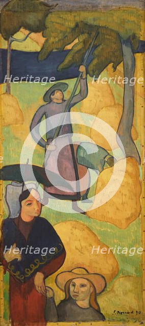 Le Gaulage des pommes, 1890. Creator: Bernard, Émile (1868-1941).