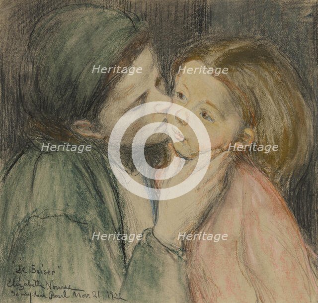 The Kiss (Le Baiser), c1906 / 1922. Creator: Elizabeth Nourse.