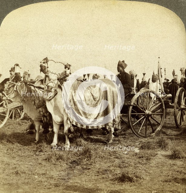 Silver cannon of the Maharaja of Baroda, Delhi, India.Artist: Underwood & Underwood