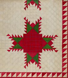 Feathered Star Quilt, c. 1936. Creator: Katherine Hastings.