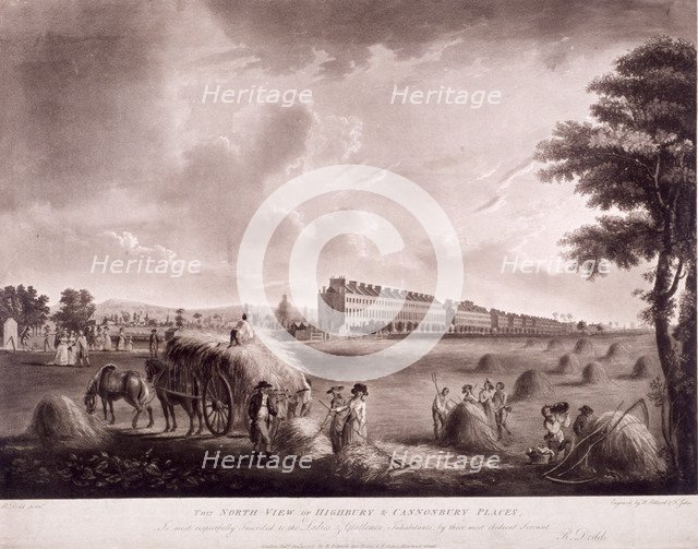 Highbury, Islington, London, 1787. Artist: Robert Pollard