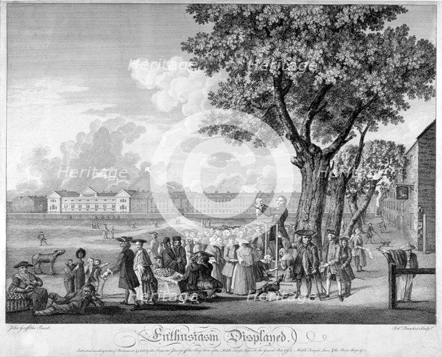 'Enthusiasm Displayed' 1750.                       Artist: Robert Pranker