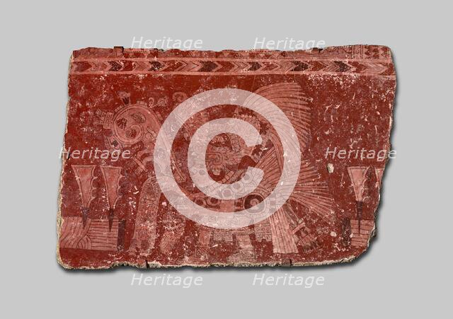 Mural Fragment Representing a Ritual of World Renewal, A.D. 500/600. Creator: Unknown.