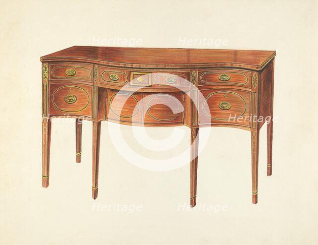 Sideboard, 1935/1942. Creator: Unknown.