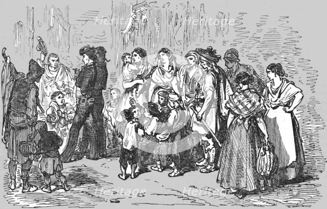 'Toreadors outside the Arena; An Autumn Tour in Andalusia', 1875. Creator: Gustave Doré.