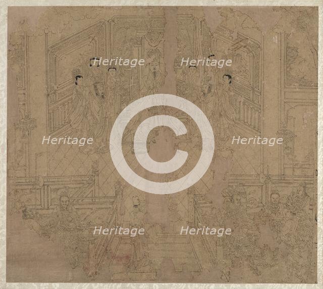 Album of Daoist and Buddhist Themes: Procession of Daoist Deities: Leaf 2, 1200s. Creator: Unknown.