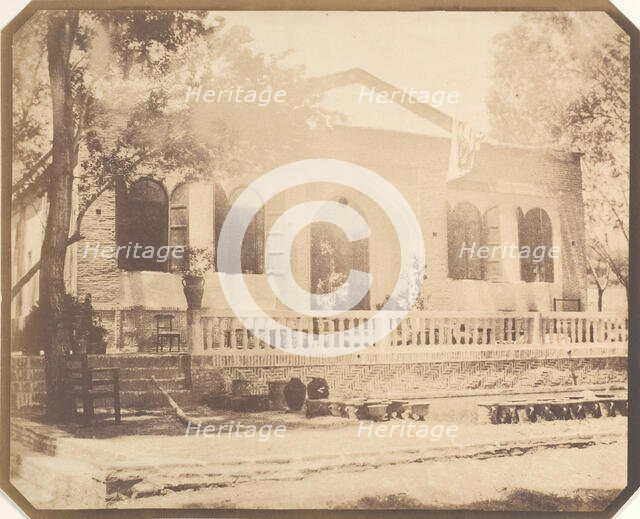 Zerghiandeh. Russian Minister's Country House, Teheran, 1858. Creator: Luigi Pesce.