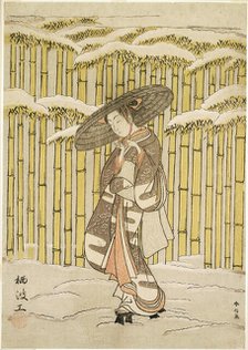 Passing the Bamboo Grove, 1766. Creator: Suzuki Harunobu.
