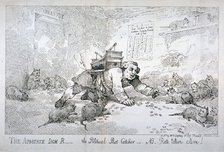 'The apostate Jack R - the political rat catcher - NB. Rats taken alive!', 1784.                     Artist: Thomas Rowlandson