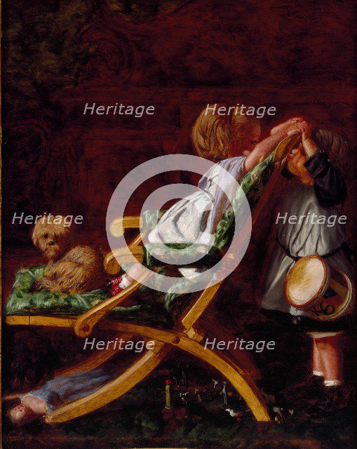 Playmates, 1866-1869. Artist: Arthur Boyd Houghton.