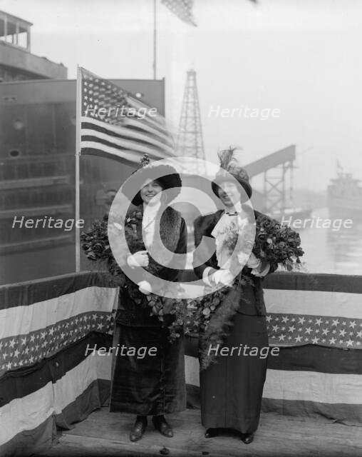 Strs. A.D. MacTier and F.P. Jones, sponsors, 1913 Mar 8. Creator: Unknown.