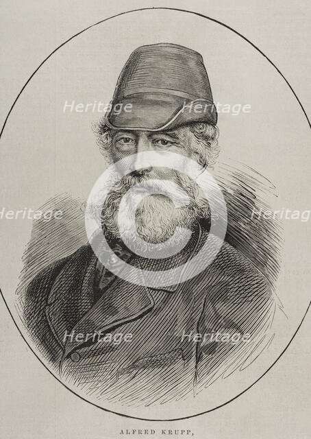 Alfred Krupp, German steel manufacturer and inventor, 1878.  Creator: Unknown.