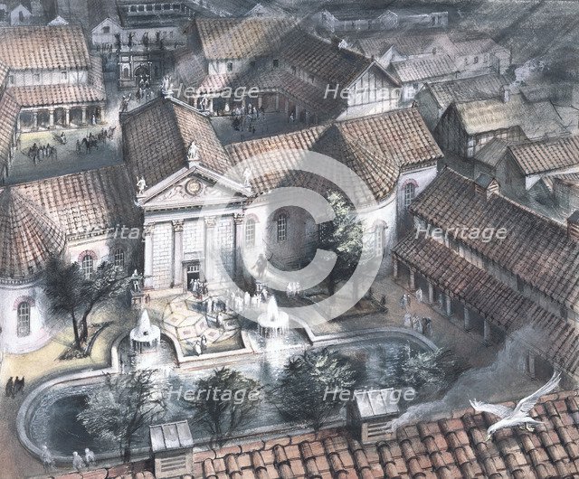 Palace of the Roman governor of London, after c80 AD. Artist: Unknown
