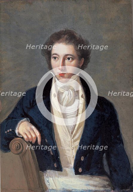 Portrait of the composer Vincenzo Bellini (1801-1835) , First quarter of 19th cen. Creator: Anonymous.