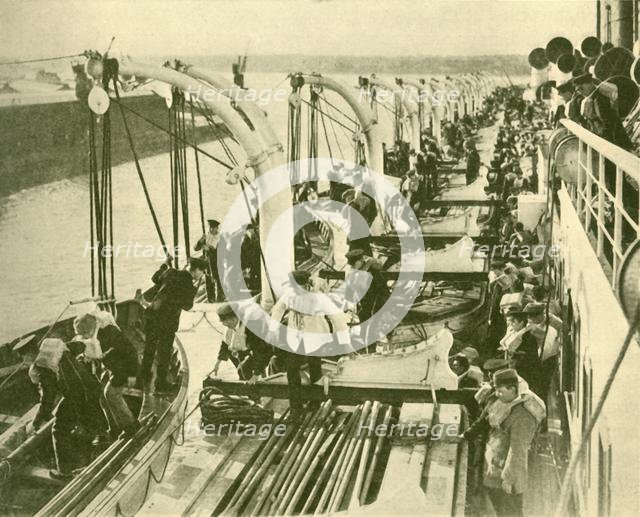 'Boat Drill Aboard the "Aquitania".', c1930. Creator: Unknown.