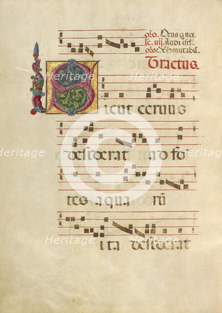 Decorated Initial S; Gradual, about 1460-1480. Creator: Unknown.