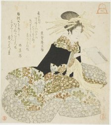 Osaka: Courtesan of the Shinmachi, from an untitled series of the three capitals, c. 1820s/30s. Creator: Gakutei.