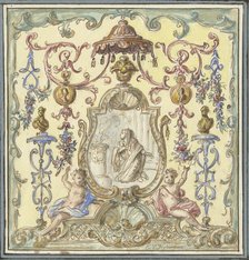Ornament with sacrificial Vestal Virgin, 1677-1755. Creator: Elias van Nijmegen.
