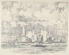 New York From Ellis Island, 1910. Creator: Joseph Pennell.