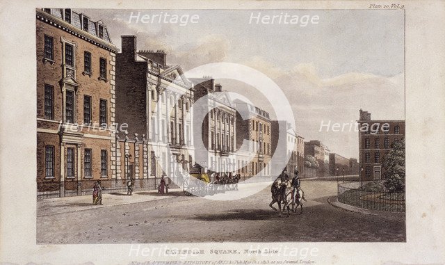 Cavendish Square, St Marylebone, London, 1813. Artist: Anon