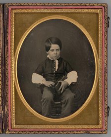 Untitled (Portrait of a Seated Boy), 1853. Creator: Nelson's Gallery.