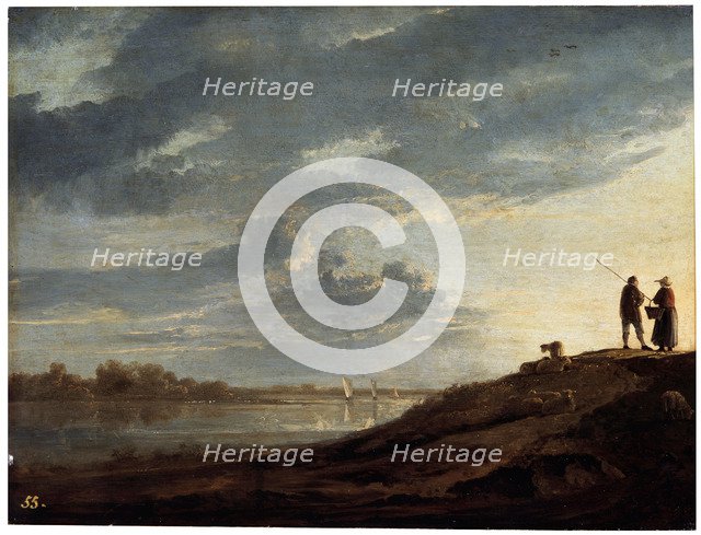 'Sunset over the River', 1650s.  Artist: Aelbert Cuyp