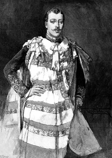 His Royal Highness the Duke of Clarence and Avondale [at] the House of Lords, 1890. Creator: R. Taylor.