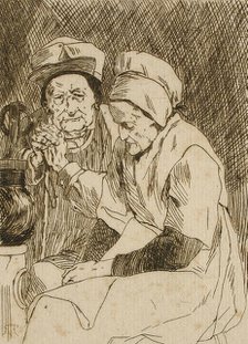 L'Oncle Claes et la tante Johanna, 1875. Creator: Félicien Rops.