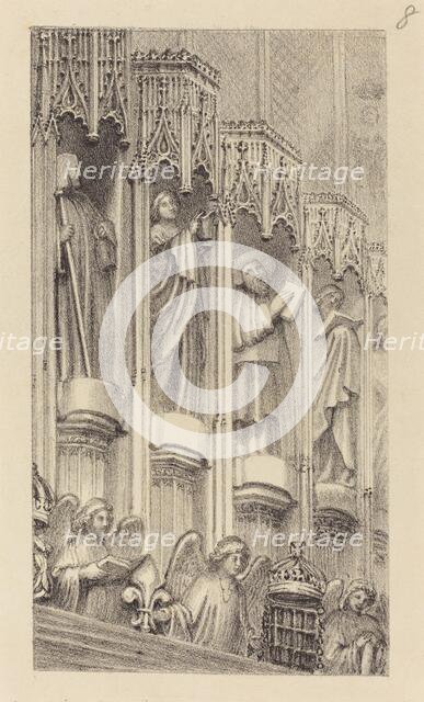 Statues in the Architecture of Henry the Seventh's Chapel, Westminster Abbey, published 1829. Creator: Maria Denman.