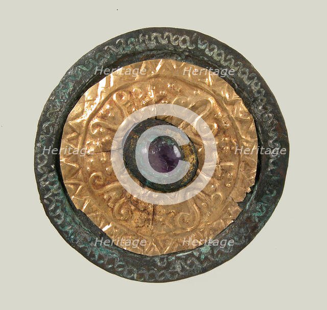 Disk Brooch, Frankish, ca. 550-650. Creator: Unknown.