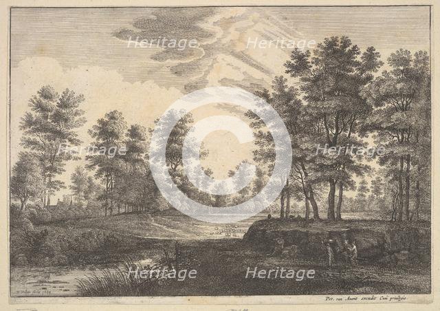 Wooded Landscape, 1644. Creator: Wenceslaus Hollar.