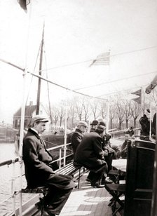 Boat passengers, Broek, Netherlands, 1898.Artist: James Batkin